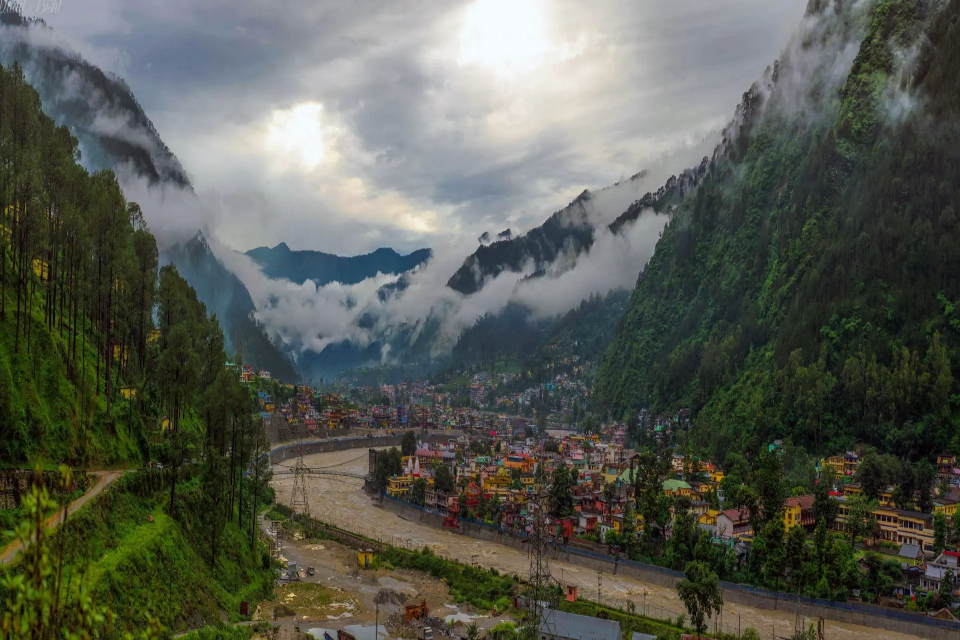 Bhagirathi river at sunrise